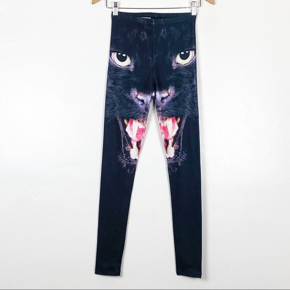 ASOS Petite High Rise Black Legging In Panther 2 - Picture 2 of 8